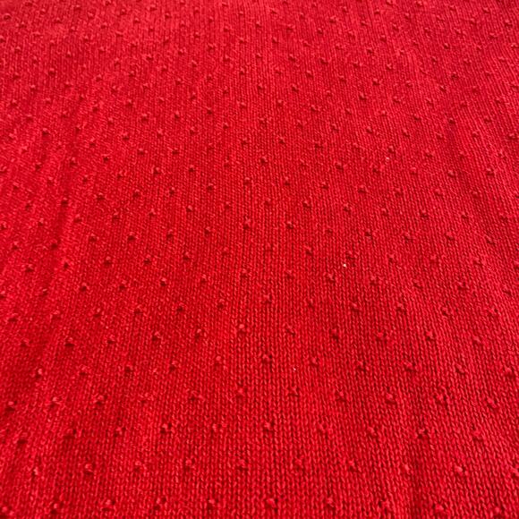 Vintage Twee Hearts Diamonds Wonderland Red Cardigan Sweater Sz Small - Picture 7 of 12